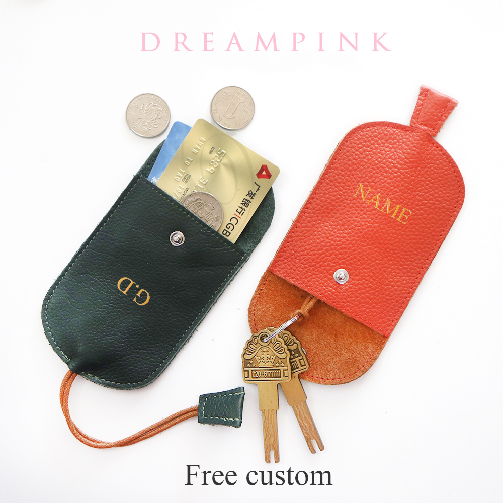 Monogram Keychain Leather - Cartera de cuero de vaca con