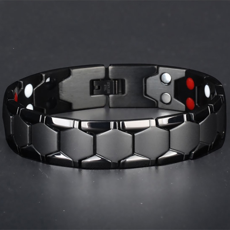 Coordinates Bracelet - Pulsera magnética elástica para hombre, joyería