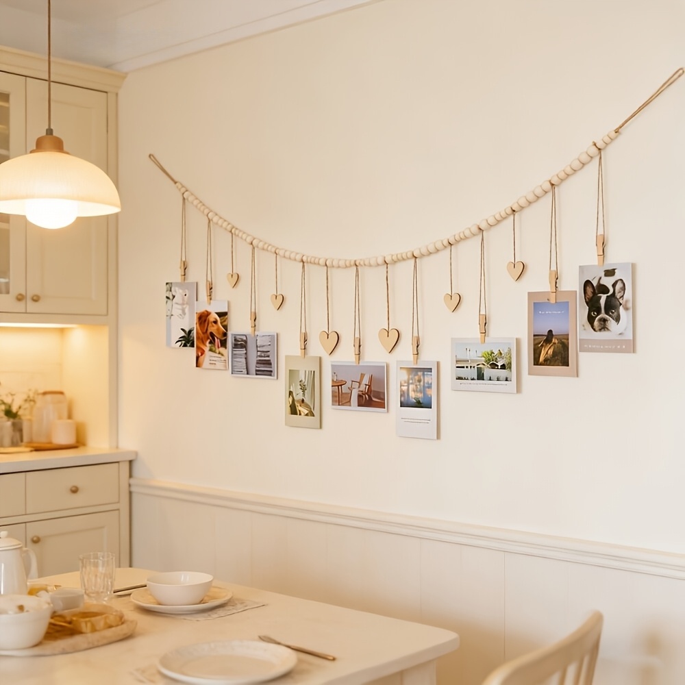 Engraved Wood Frame - Decoración de Pared para Colgar Fotos
