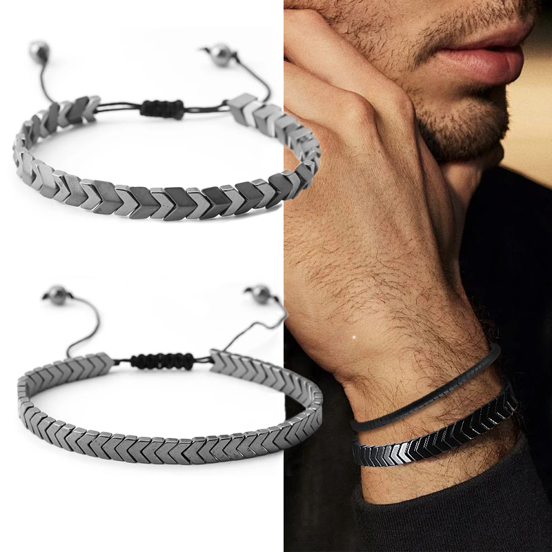 Coordinates Bracelet - Pulsera de hematita de moda, energía,