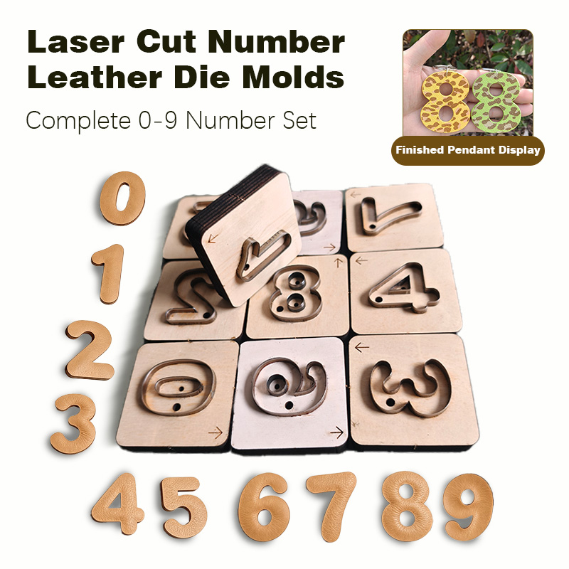 Monogram Keychain Leather - Molde de corte de cuero para