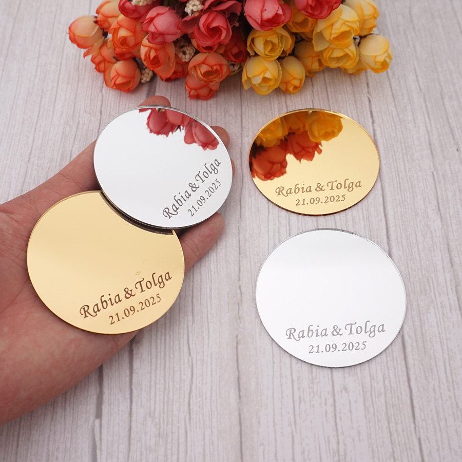 Personalised Candle Label - 12 Uds. De recuerdos de boda