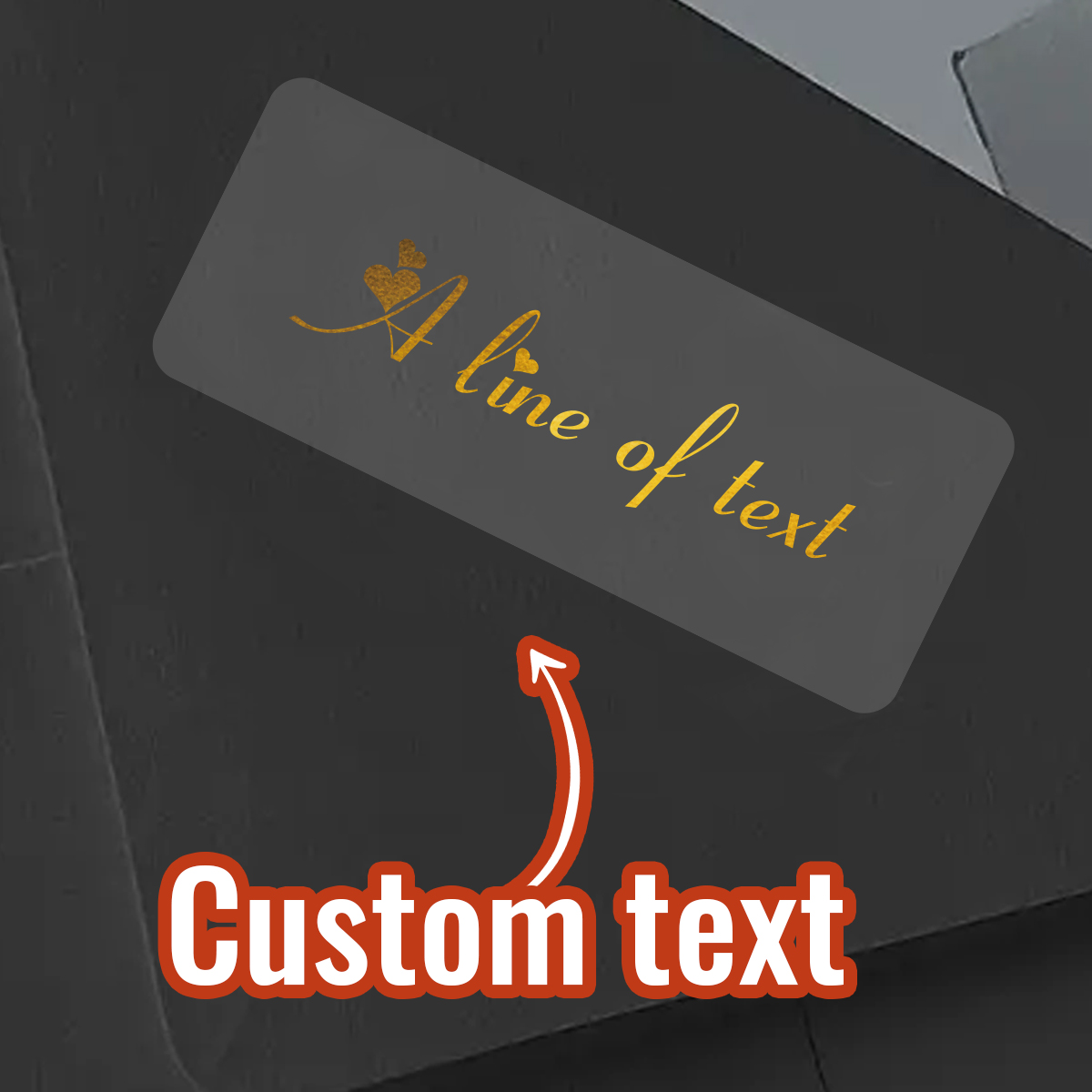 Personalised Candle Label - Pegatinas Rectangulares Transparentes con Texto Personalizado,