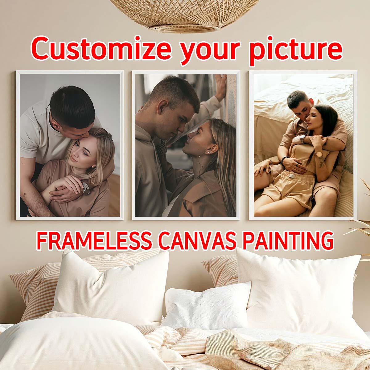 Engraved Wood Frame - Tríptico - Cuadro de madera con