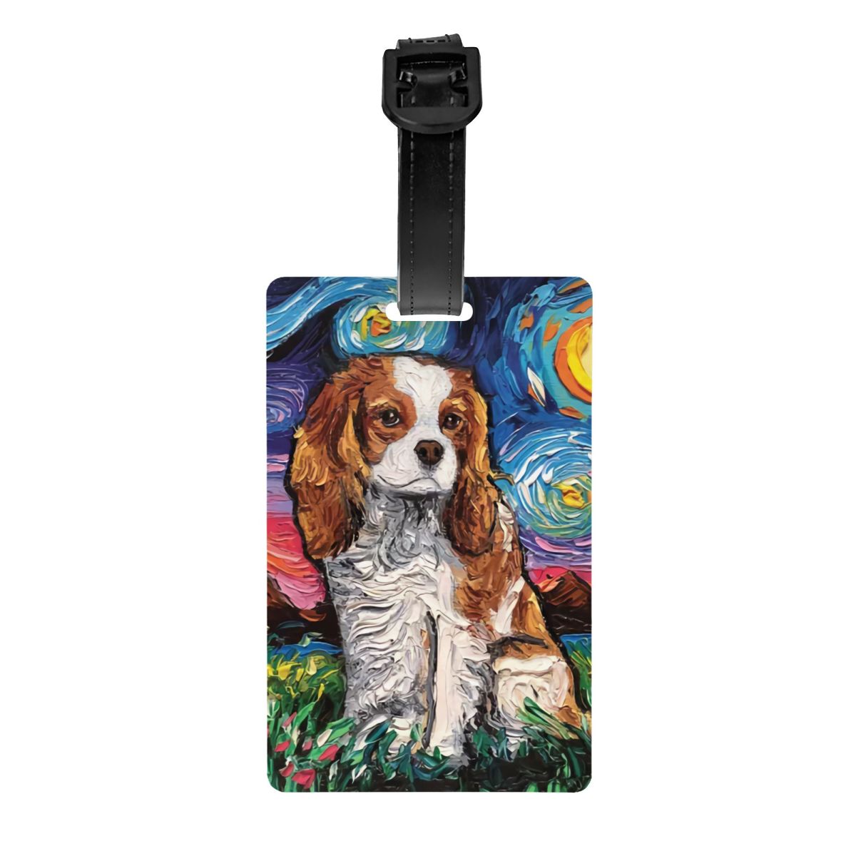 Pet Portrait Custom - Etiqueta de equipaje artística personalizada para