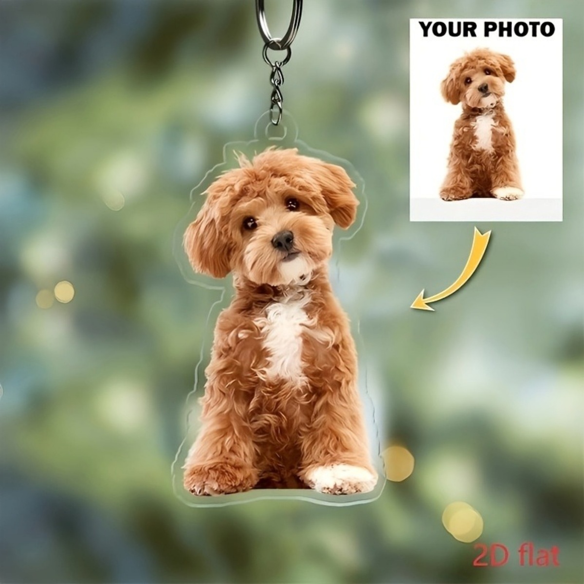 Pet Portrait Custom - Llavero con Foto Personalizada – Llavero
