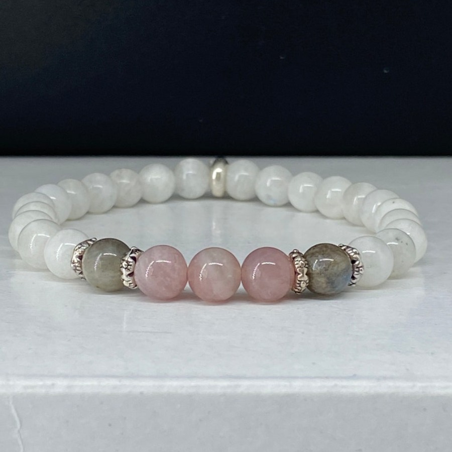 Coordinates Bracelet - Nueva pulsera de piedra lunar, labradorita