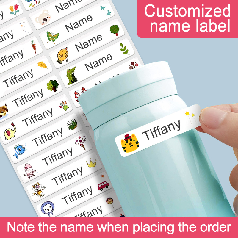 Personalized Name Box - Pegatinas personalizadas con nombre resistentes al