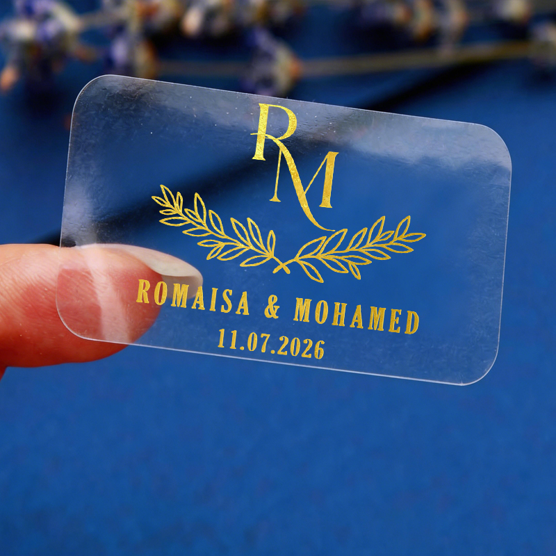 Personalised Candle Label - 50 Etiquetas Adhesivas Personalizadas para Boda,