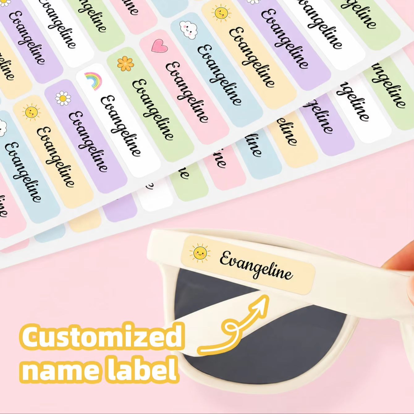 Personalized Name Box - 1-300 Etiquetas Personalizadas con Nombre, Etiquetas