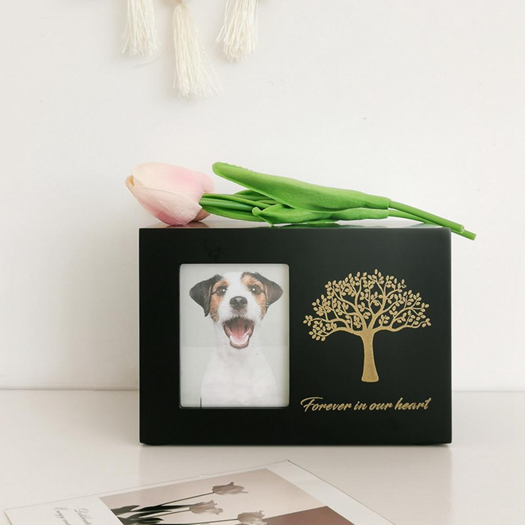 Engraved Wood Frame - Urna de cremación para perros, funeraria