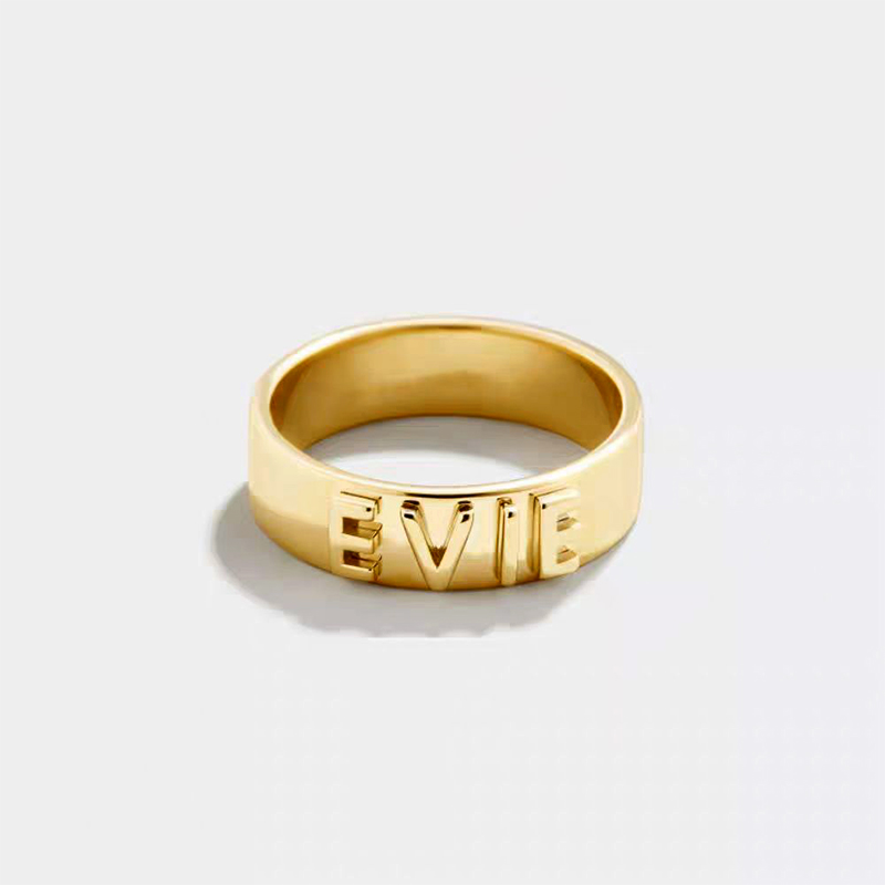 Initial Ring Custom - Anillo con nombre personalizado para hombres