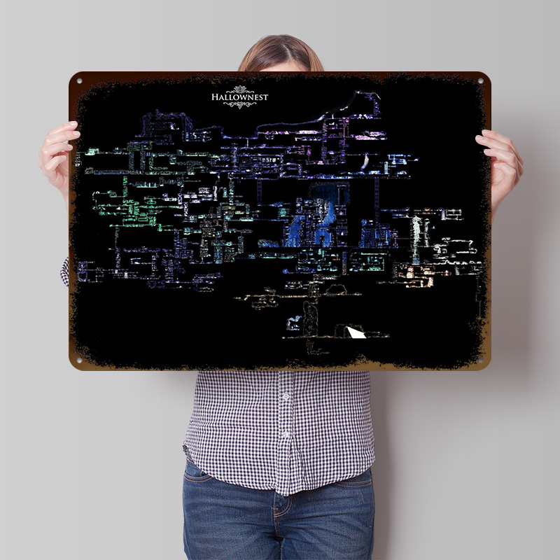 Custom Map Poster - Mapa de Hallownest de Hollow Knight,