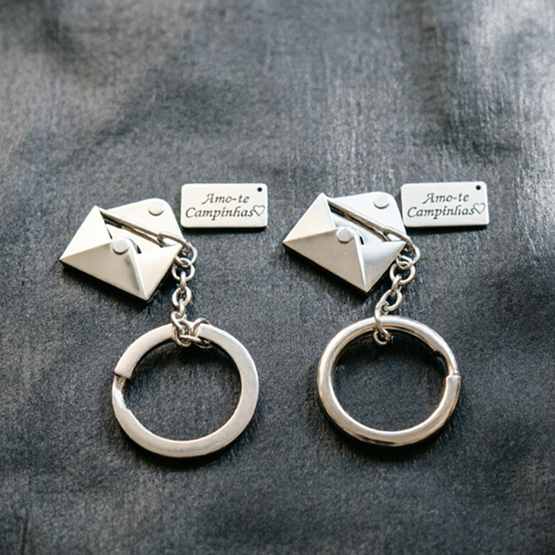 Initial Ring Custom - Llavero Personalizado de Acero Inoxidable con