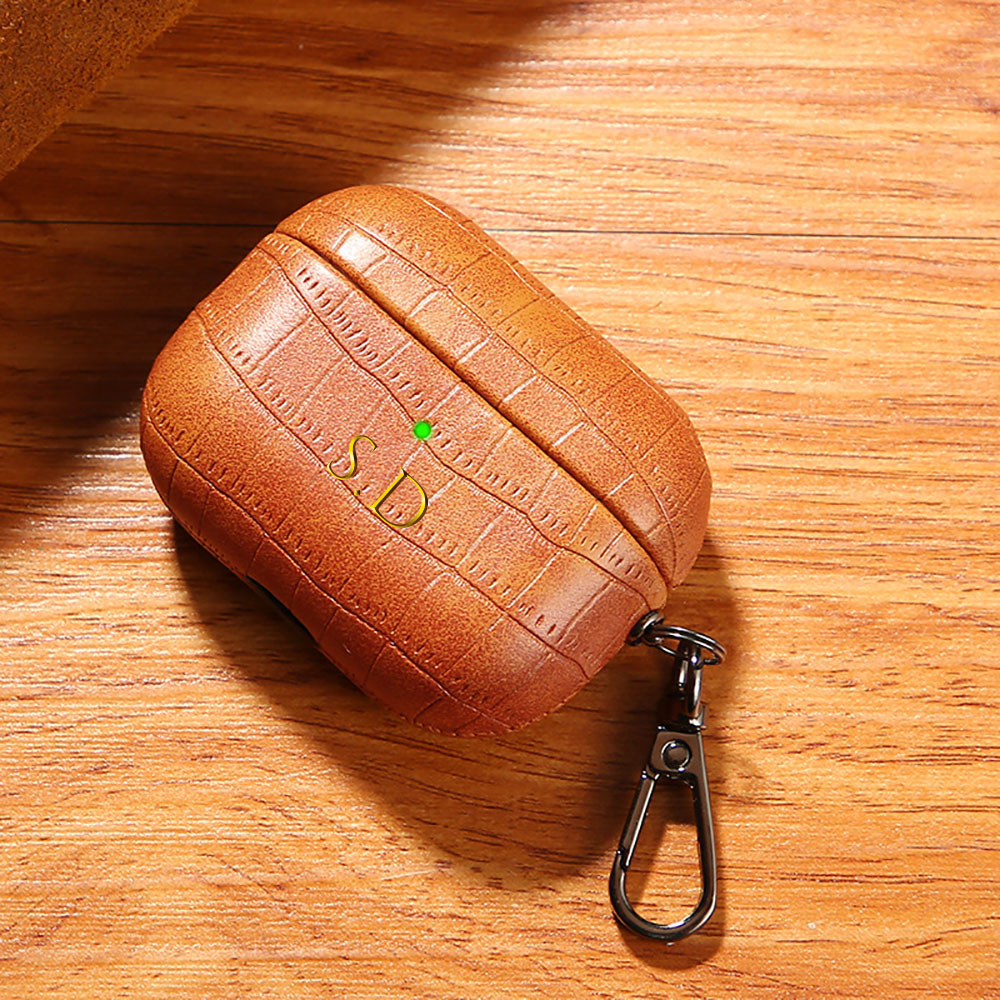 Para Airpods 1, 2, 3, 4 Pro 2, - Monogram Keychain Leather reseña y precio