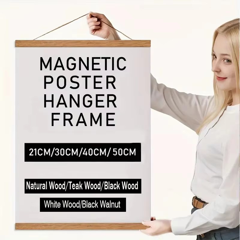 Colgador Magnético para Póster - Engraved Wood Frame reseña y precio