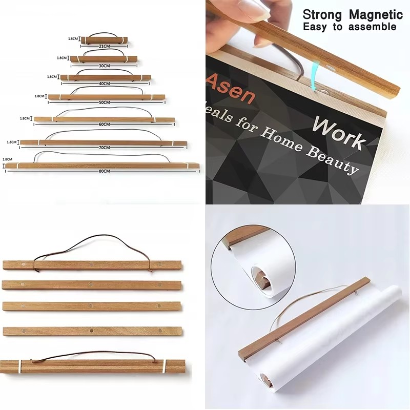 Colgador Magnético para Póster - Engraved Wood Frame reseña y precio