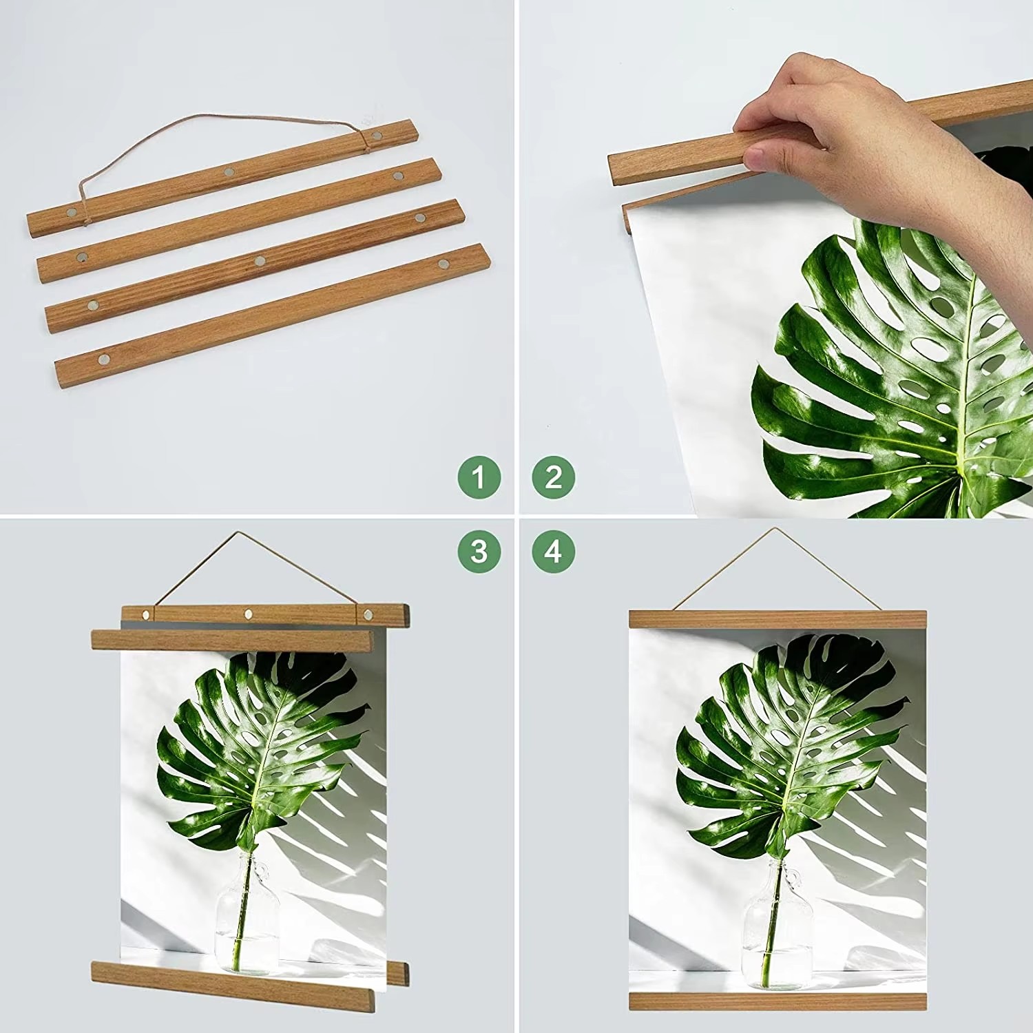 Colgador Magnético para Póster - Engraved Wood Frame reseña y precio
