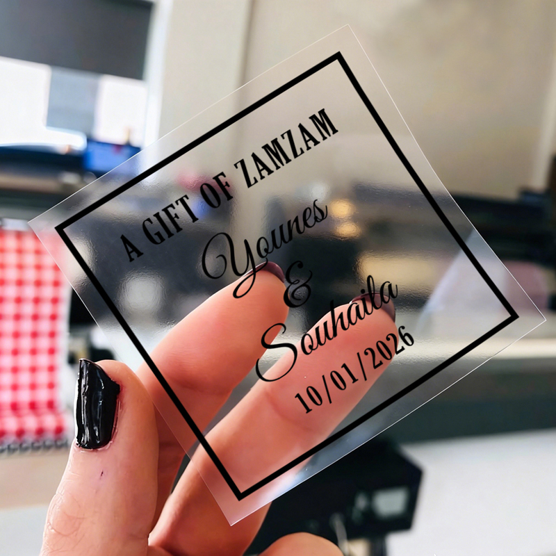 50 pegatinas cuadradas persona - Personalised Candle Label reseña y precio