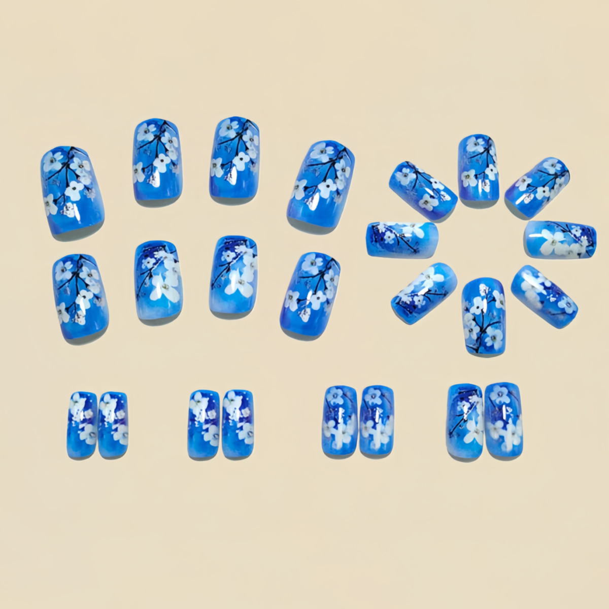 Uñas postizas medianas para mu - Pressed Flower Art reseña y precio