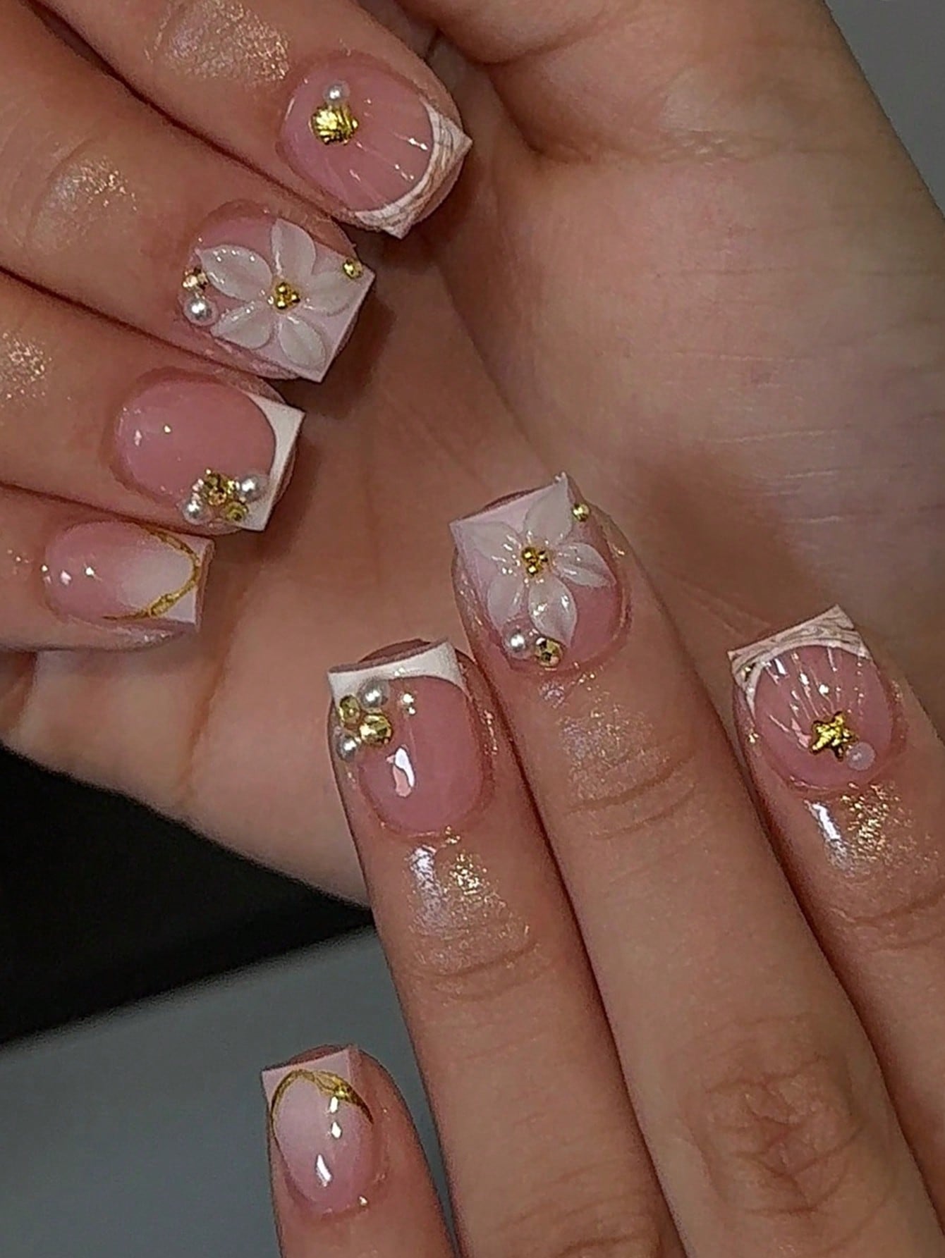 24 Uñas Postizas Acrílicas Cor - Pressed Flower Art reseña y precio