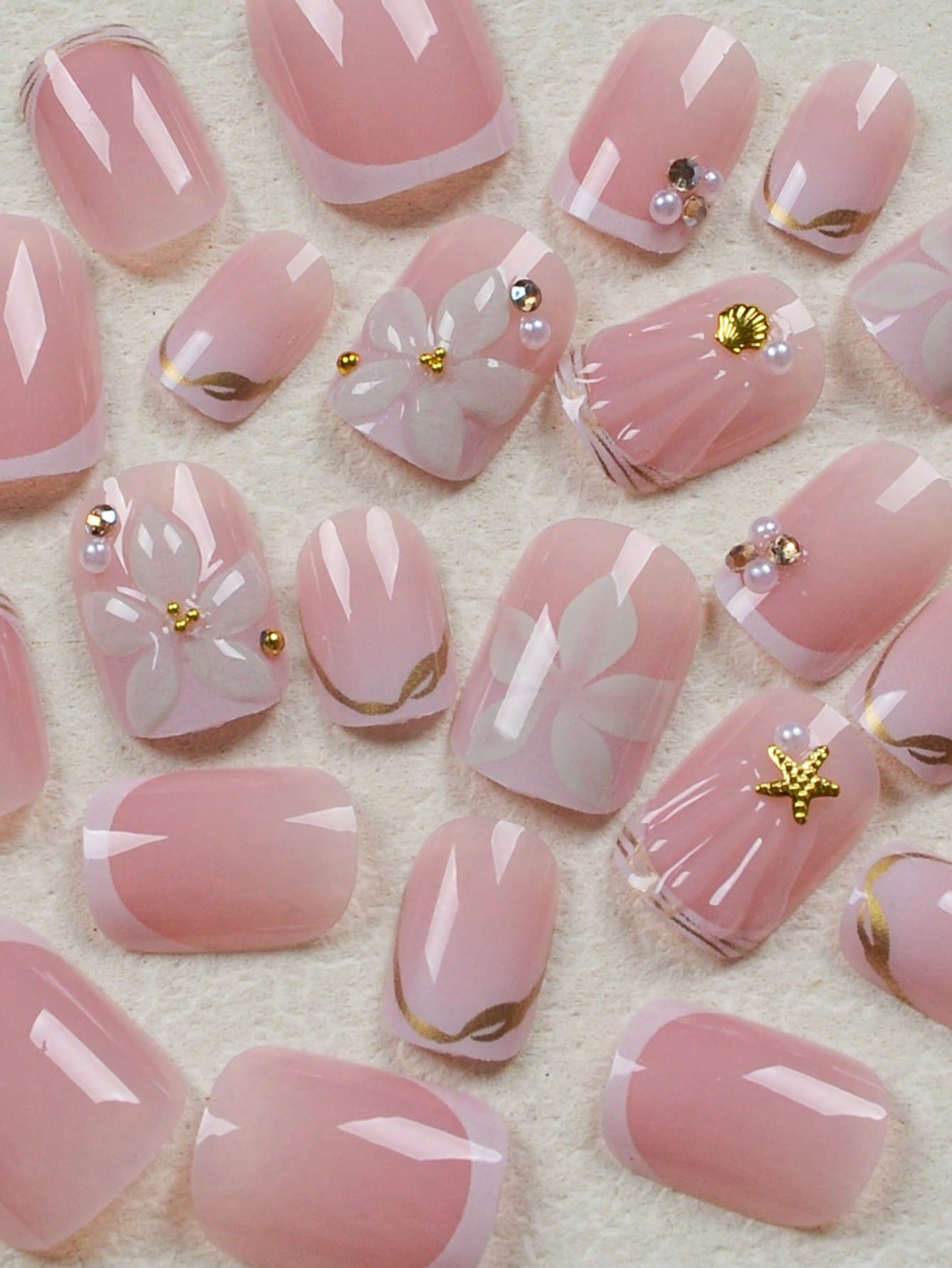 24 Uñas Postizas Acrílicas Cor - Pressed Flower Art reseña y precio