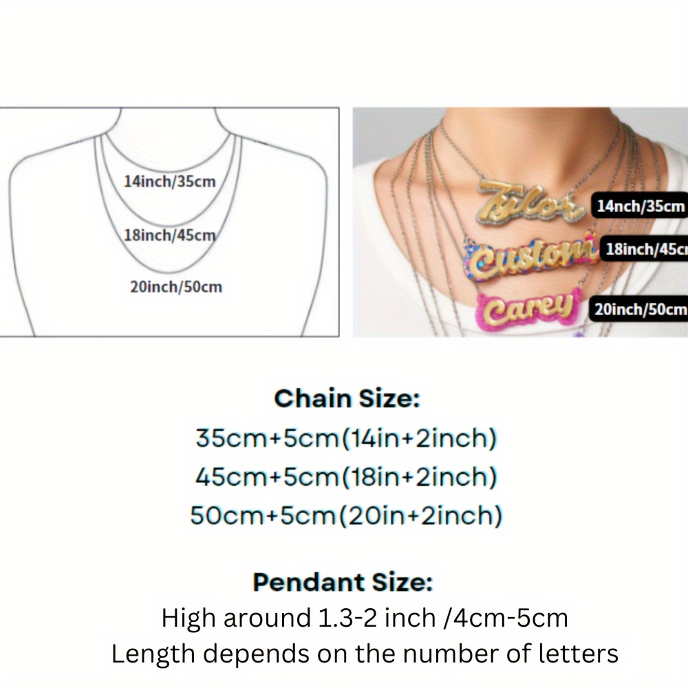 Collar personalizado de acríli - Name Necklace Custom reseña y precio