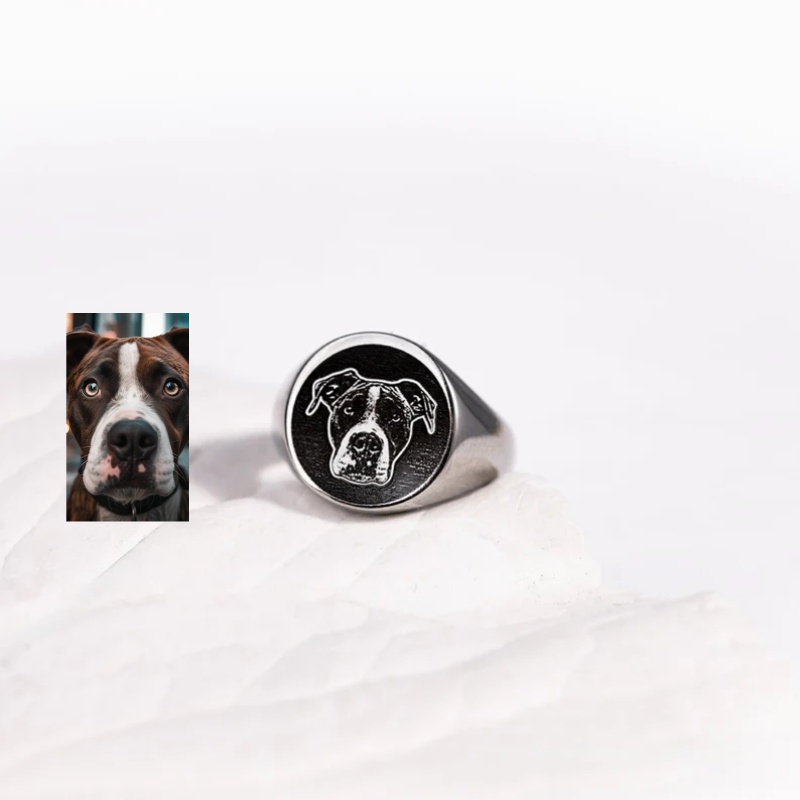 Anillo de sello con foto graba - Initial Ring Custom reseña y precio