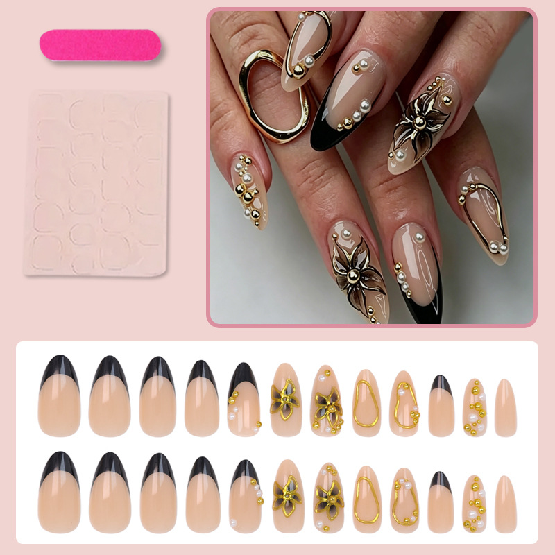 24 Uñas Postizas Largas en For - Pressed Flower Art reseña y precio