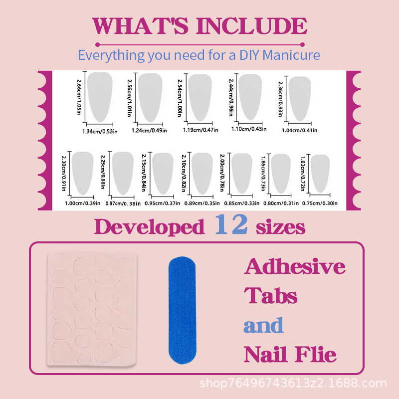 24 Uñas Postizas Largas en For - Pressed Flower Art reseña y precio