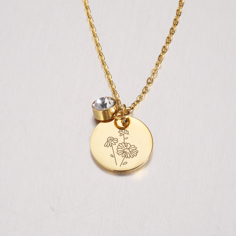 Collar de piedra natal de cris - Birth Flower Necklace reseña y precio