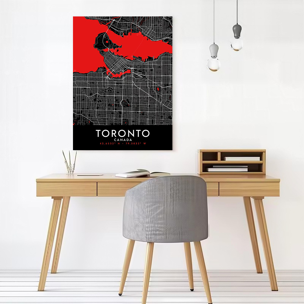 Póster de lienzo con mapa de T - Custom Map Poster reseña y precio