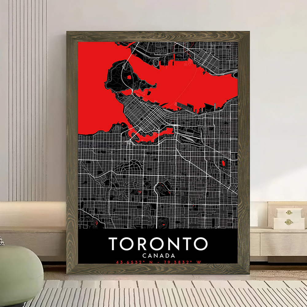 Póster de lienzo con mapa de T - Custom Map Poster reseña y precio