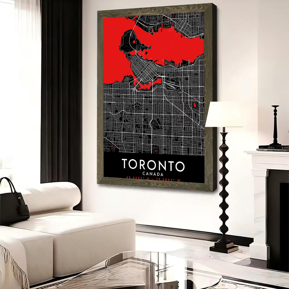 Póster de lienzo con mapa de T - Custom Map Poster reseña y precio