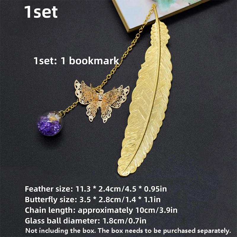 Marcapáginas de Metal con Plum - Dried Flower Bookmark reseña y precio