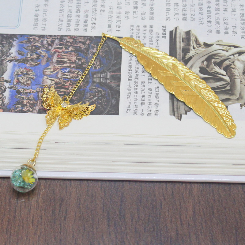 Marcapáginas de Metal con Plum - Dried Flower Bookmark reseña y precio