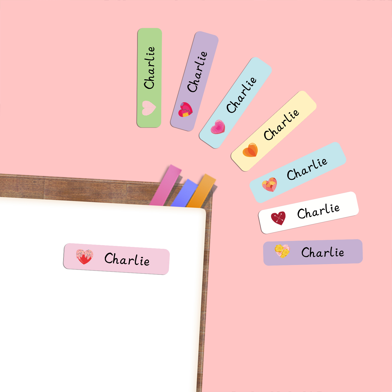Etiquetas adhesivas personaliz - Personalized Name Box reseña y precio