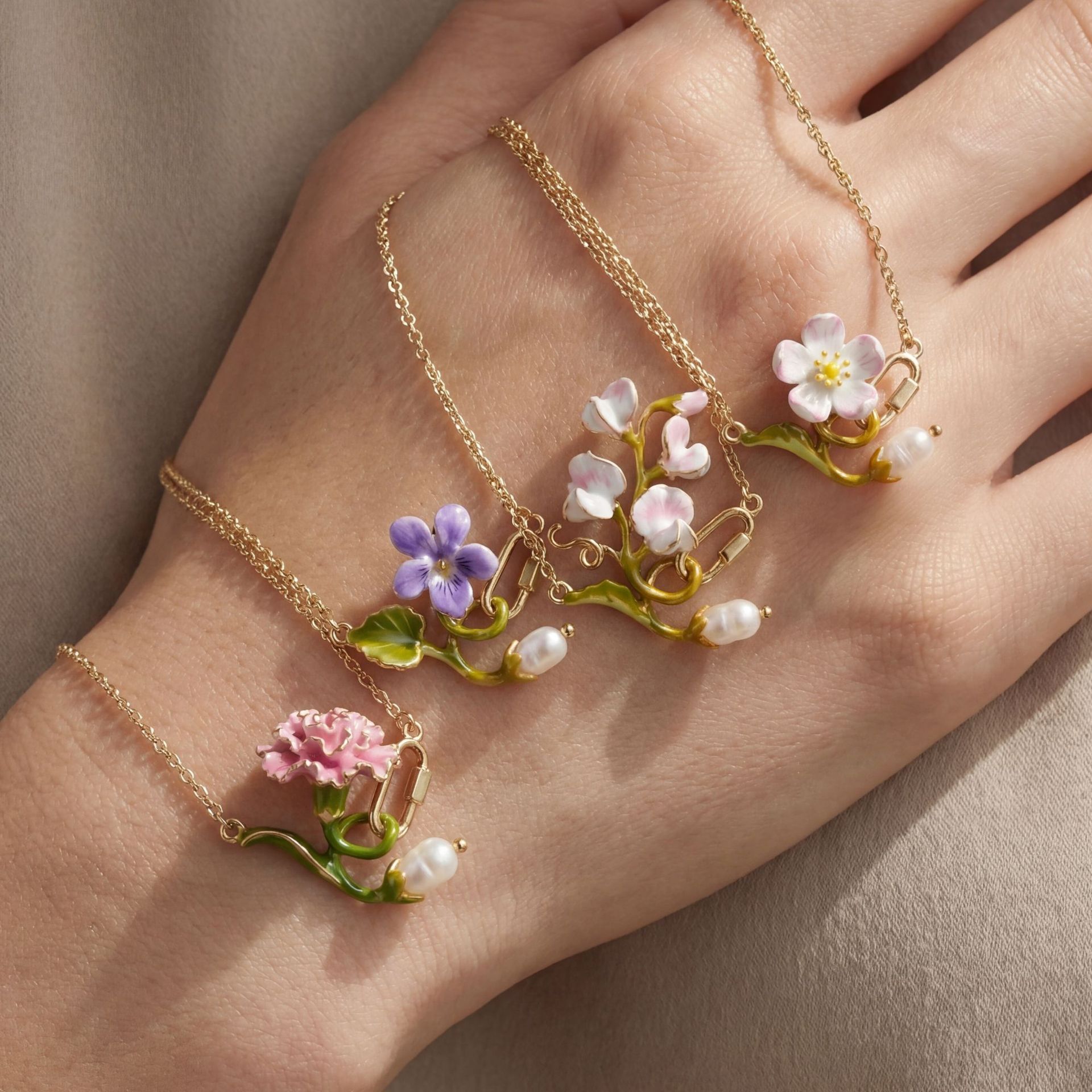 Collar con Flor de Nacimiento  - Birth Flower Necklace reseña y precio