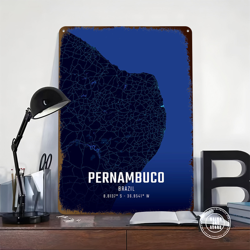 Póster de Metal con mapa de ci - Custom Map Poster reseña y precio