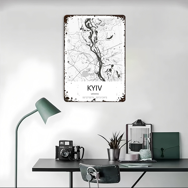 Mapa de la ciudad de Kiev, pós - Custom Map Poster reseña y precio