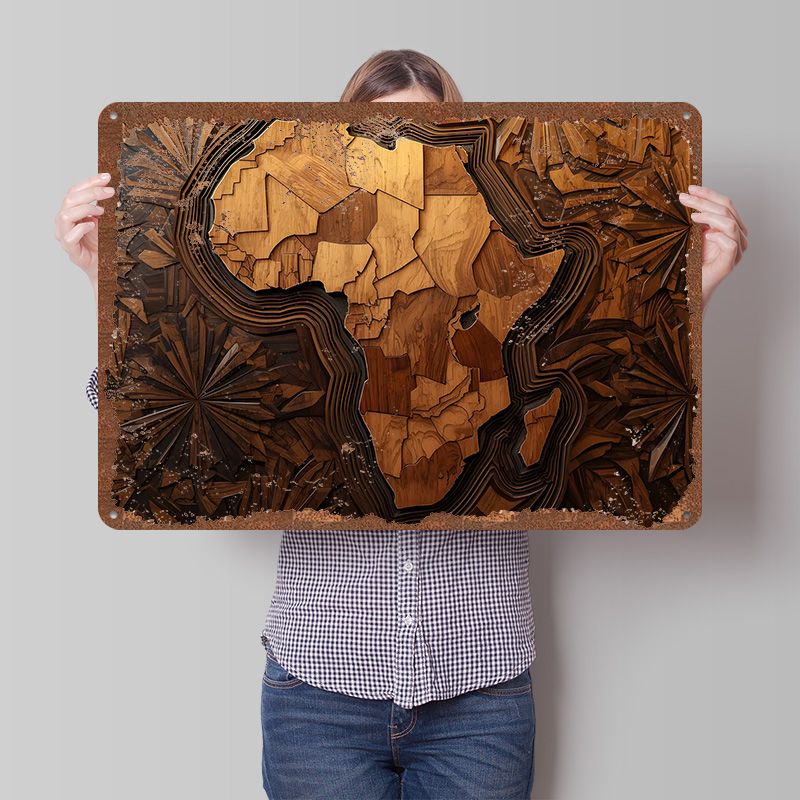 Mapa de África, arte tallado e - Custom Map Poster reseña y precio