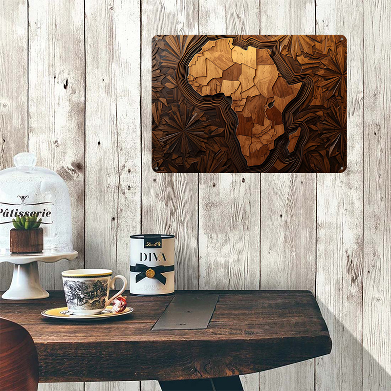 Mapa de África, arte tallado e - Custom Map Poster reseña y precio