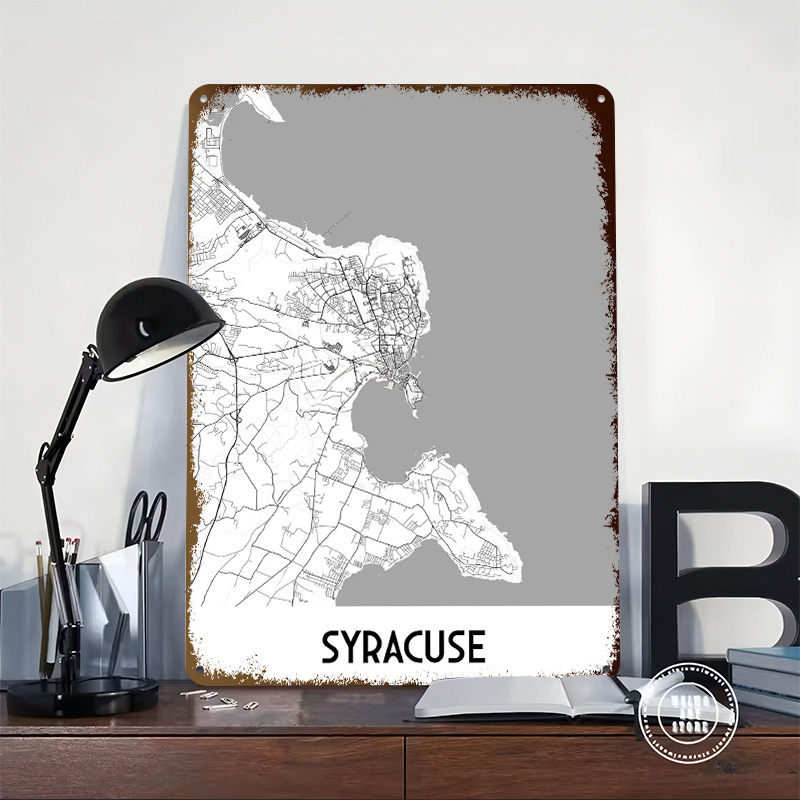 Mapa de la ciudad de Syracuse, - Custom Map Poster reseña y precio
