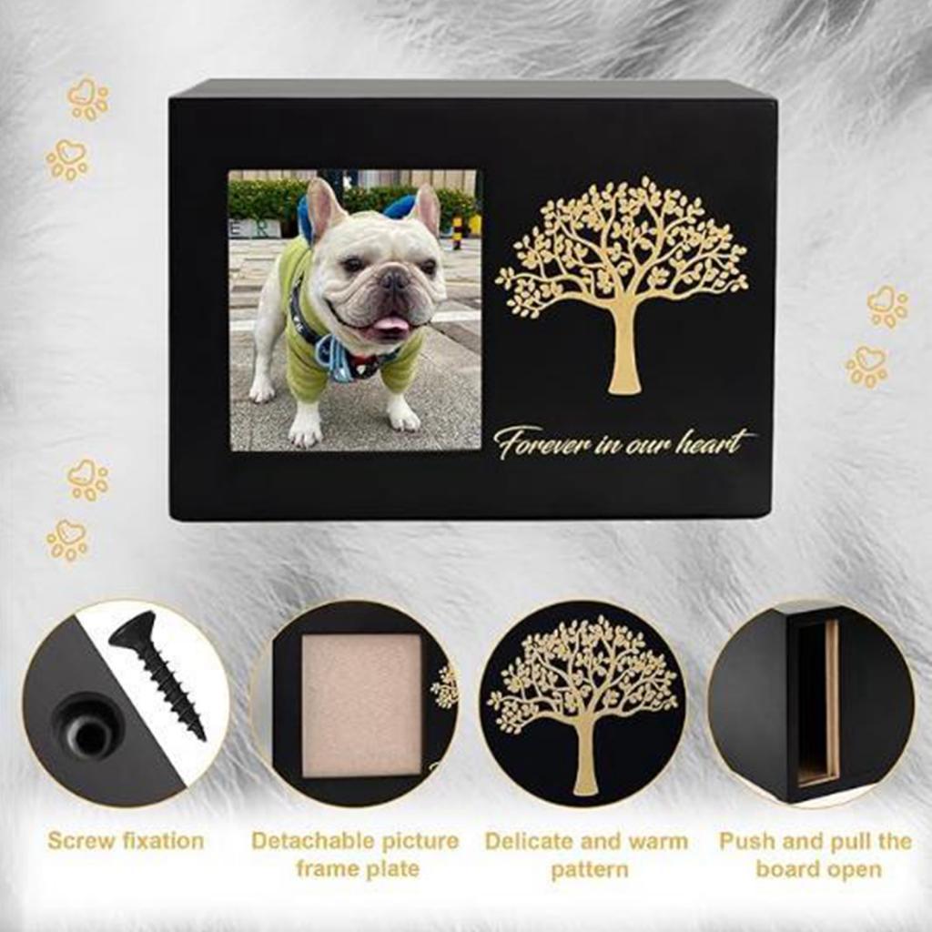 Urna de cremación para perros, - Engraved Wood Frame reseña y precio