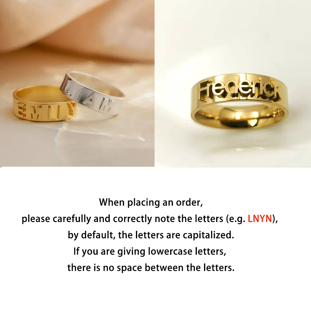Anillo con nombre personalizad - Initial Ring Custom reseña y precio
