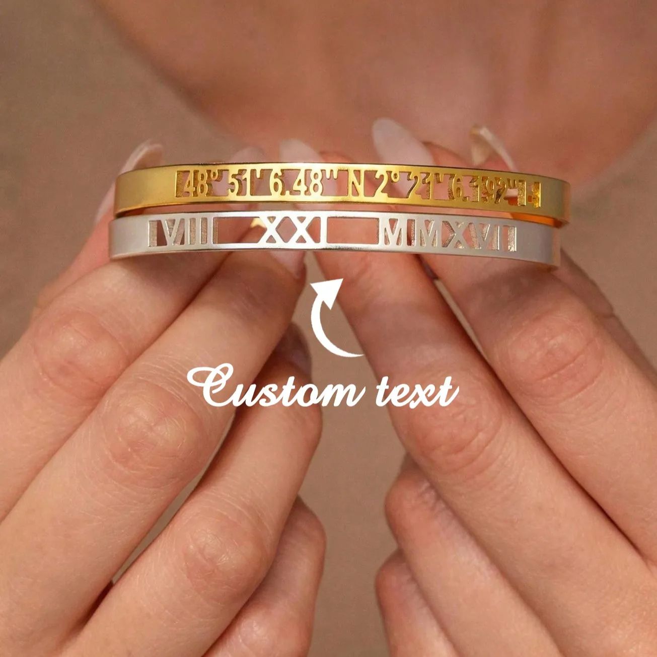 Brazaletes con números romanos - Coordinates Bracelet reseña y precio