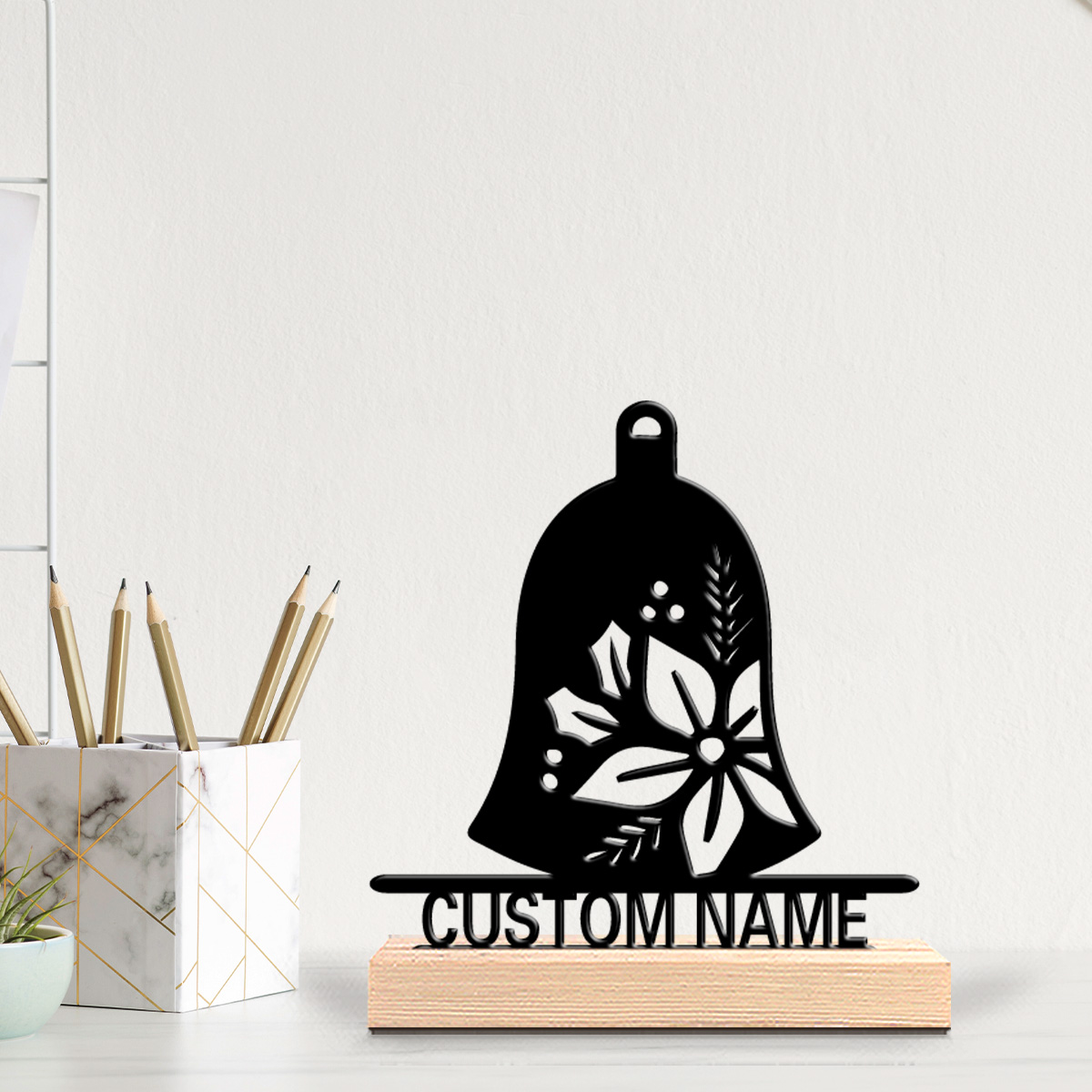 1 Pieza, Nuevo Diseño, Campana - Engraved Wood Frame reseña y precio