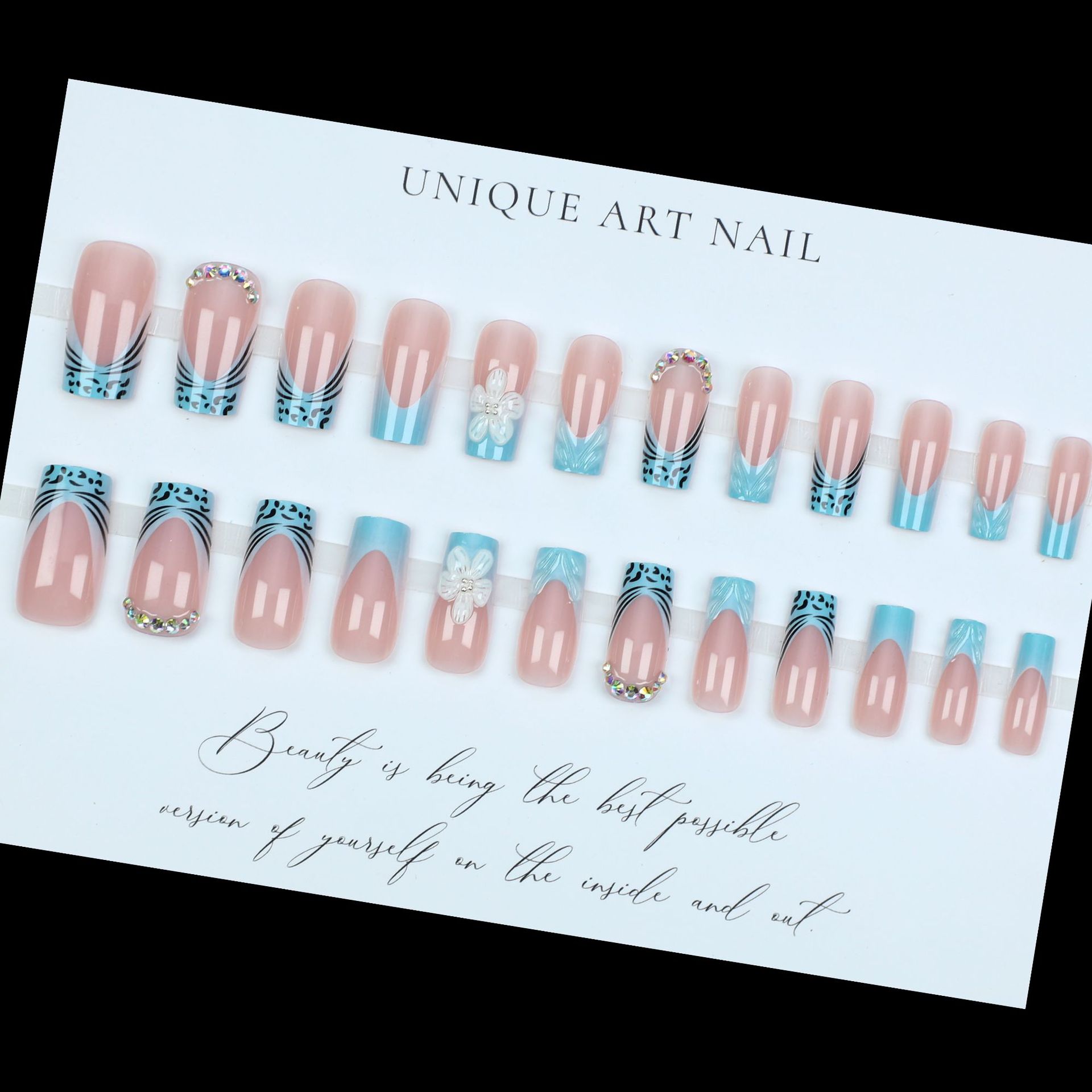 Uñas postizas medianas para mu - Pressed Flower Art reseña y precio