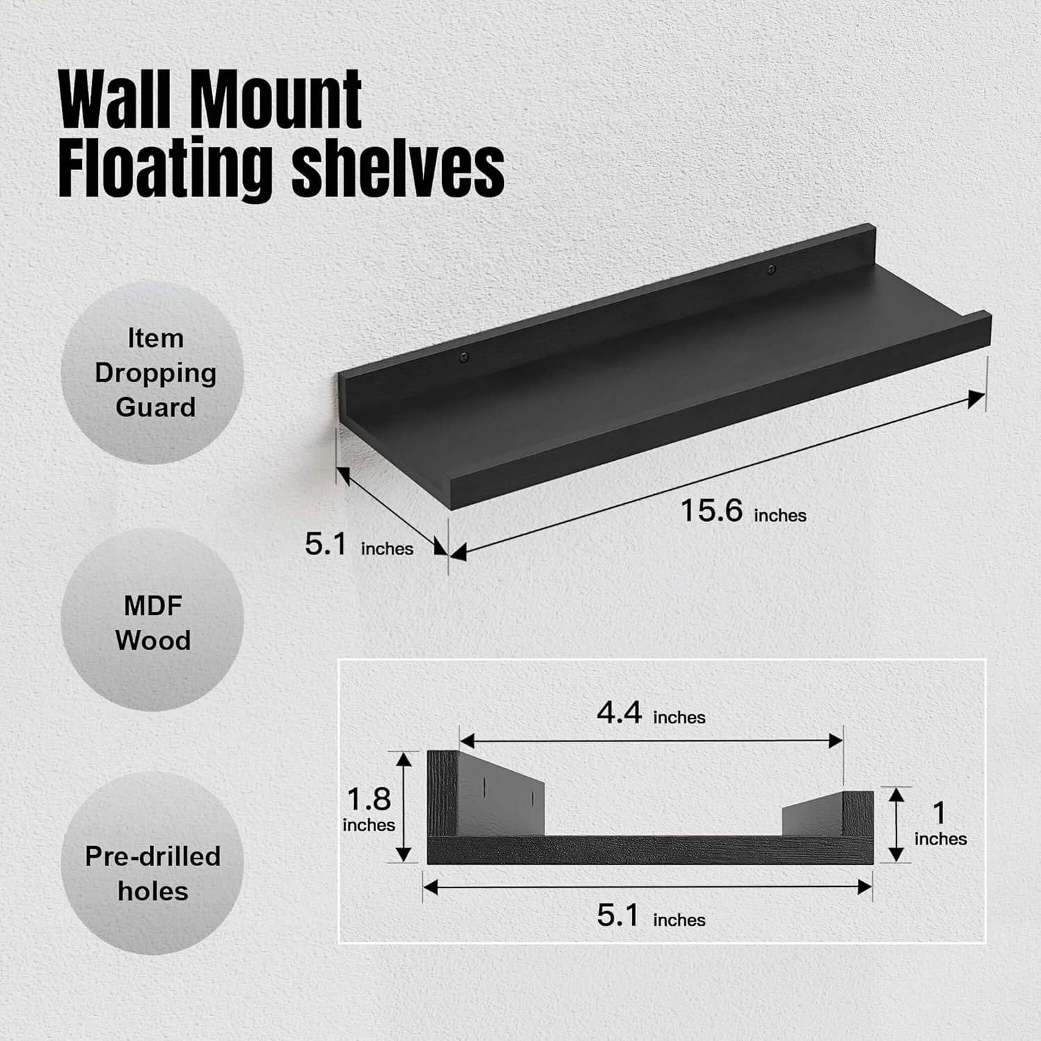 Estante de pared creativo de 2 - Engraved Wood Frame reseña y precio