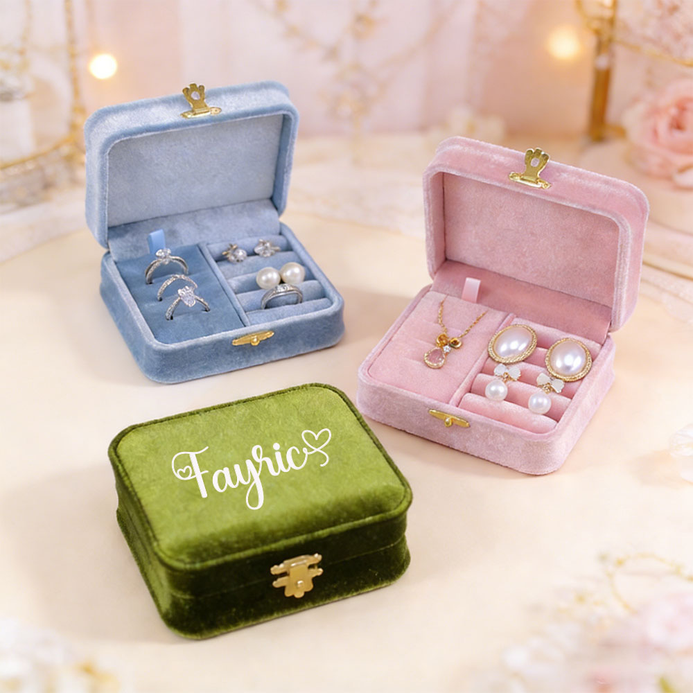 Caja de joyería de terciopelo  - Personalized Name Box reseña y precio